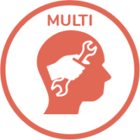 Multifaktorový pracovný profil – ikona